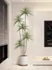 Luxo Leve Árvore Sangue de Dragão Artificial Grande Flor Artificial Biônica Árvore Falsa Planta Verde De Chão Interior Sala de Estar Janela Árvore Artificial Elegante