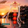 Linternas del Festival de Medio Otoño Kit de Manualidades DIY para Niños Atmósfera Festiva Linternas Portátiles Creativas Estilo Chino Decoraciones Colgantes Brillantes