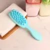 Nuevo Peine de Masaje con Mango Largo Cepillo para Champú Casero Silicona Dientes Grandes Limpia Cuero Cabelludo Peine Anti-Picazón Artefacto para Champú de Mujer