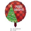 Globo de Pelota Redonda Redonda de Santa Claus Árbol de Navidad Alce Película de Aluminio Transfronterizo de 18 pulgadas Globo Decoración para Fiesta de Navidad