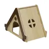 Brinquedos de Madeira para Animais de Estimação, Brinquedos de Casa, Decorações para Gaiola de Hamster Dourado, Casa Esconderijo de Madeira, Vila, Universal para Hamsters