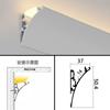Luminária de Linha de Parede para Lavagem de Parede e Teto, Luminária Linear LED de Montagem Superficial para Sala de Estar e Quarto, Luminária Linear Suspensa Refletiva com Canaleta de Alumínio