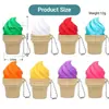 Llavero de Cono de Helado Clicker Realista Impreso en 3D Transfronterizo Colgante para Mochila Juguete para Aliviar el Estrés