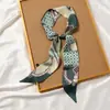 Pañuelo de seda Banda francesa para el cabello Otoño delgado Perezoso Retro Pañuelo de seda Pequeña cinta larga para mujer Pañuelo decorativo Cinta de pañuelo