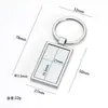 Chaveiro Criativo com Etiqueta em Branco Personalizado Metal Adesivo Dupla Face Pingente de Chaveiro com Logotipo a Laser