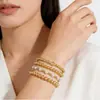 Pulsera de Nudo de Lazo con Perlas Estilo Europeo y Americano, Diseño de Nicho Estilo Bohemio de Moda, Pulsera de Perlas Apilable para Mujeres
