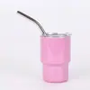 Amazon Juego de 3 oz de Acero Inoxidable Mini Copa de Vino Taza para Coche Taza con Popote de Doble Pared Termo Taza Portátil para Coche