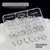 Hottie Punk Europeia e Americana Rivets para Nail Art Conjunto de 6 Grades Unhas Metálicas Acessórios de Decoração de Unhas DIY Transfronteiriços