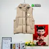 Colete de plumas com capuz transfronteiriço oversized para outono e inverno para homens e mulheres, jaqueta sem mangas solta e fofa, disponível em várias cores para sobreposição