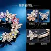 Broche simple, elegante, creativo y versátil con aleación e incrustaciones de diamantes, diseño único, accesorio de ropa lujoso y elegante
