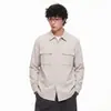 Camisa de Manga Longa para Trabalho Masculina Estilo Retro Japonês Versátil com Gola Jaqueta Tendência Outono 2026 Juventude