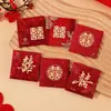 Sobres Rojos Pequeños para Bloquear la Puerta al por Mayor, Juegos de Boda Estilo Chino y Occidental, Recuerdos de Boda, Paquetes Rojos para la Novia, Ventas Directas de Fábrica, Estampado Dorado