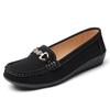 Mocassins plus size transfronteiriços novos casuais salto baixo sapatos femininos sapatos de feijão sapatos de mãe sola de tendão de boi fabricantes de origem