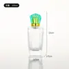 Botella de Perfume de Vidrio Transparente con Fondo Grueso, Botella Vacía con Tapa Portátil, Botella de Relleno de Perfume, Botella de Vidrio Cosmético con Spray de Presión