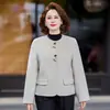Abrigo de Moda Primavera y Otoño para Madre 2026 Nuevo Elegante Estilo Chino para Mujeres de Mediana Edad Abrigo de Lana Doble Cara Elegante y Noble