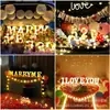 Carta Lâmpada Inglês Número Amor Romântico Surpresa Feliz Aniversário Proposta Layout Suprimentos Criativos Cena Lâmpada Decorativa