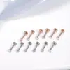 Explosões de e-commerce transfronteiriço Personalidade europeia e americana Aço inoxidável Rosca interna Dente interno Haste labial Anel labial Brinco de zircônia Joia para piercing