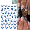 Belleza Total Transfronterizo Nuevas Pegatinas para Uñas Artísticas 3D Dibujos Animados Azul Tinta Lunares Franceses Ballena Pegatinas para Uñas Artísticas