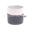 Cesta de armazenamento de corda de algodão personalizada para cesta de roupas sujas Original branco e preto emendado cor Cesta de corda de algodão personalizável dobrável
