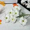 Flor de simulação 6 cabeças rosa elegante decoração de casamento móveis vestido flor fileira adereços de fotografia comércio exterior flores artificiais flores falsas