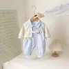 Roupas de Bebê, Macacões de Primavera e Outono, Macacões de Bebê Menino de Camada Dupla para Primavera Super Fofos com Desenho Animado, Roupas para Passeio de Recém-Nascido