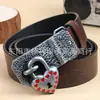 Cinto Masculino Cinto Estampado Tendência Masculina Fivela com Fecho em Formato de Coração Moda Retrô Casual Versátil Cinto Jovem