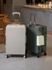 Maleta de Equipaje con Marco de Aluminio y Cerradura de Combinación Robusta, de 24 Pulgadas para Mujeres y Hombres, Maleta de Viaje de Cuero de Cabina de 20 Pulgadas, de 26 Pulgadas