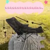 Silla Plegable Luna Perezosa Rellena de Algodón Ajustable Camping Siesta Portátil Respaldo Alto Taburete de Picnic Plegable para Exteriores