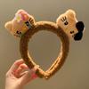 Bonita diadema de gato con orejas de gato de piel negra, diadema de peluche de leopardo, accesorios para el cabello de dibujos animados.