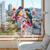 Especial de Novo Produto Transfronteiriço Pássaro com Formato Especial Flor de Pessegueiro Filme Colorido Acrílico 2D Brilho Colorido Decoração de Janela Pendurada Decoração de Varanda