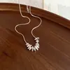 Moda Coreana Collar con Colgante Irregular Nicho Lujo Ligero Cadena para Clavícula de Gama Alta Estilo Minimalista Fresco Gargantilla Venta al por Mayor