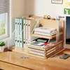 Prateleira de Armazenamento para Mesa, Organizador de Arquivos para Mesa de Escritório, Estante de Livros Multicamadas, Pequena Prateleira em Camadas para Estação de Trabalho, Utilização do Espaço