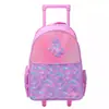 Mochila Escolar con Carrito Australiana de Gran Capacidad, Diseño de Dibujos Animados, Mochila con Ruedas para Estudiantes de Primaria y Secundaria