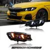 Adecuado para 20-22 Ensamblaje de Faros Bmw Serie 3 G20 Estilo Fang Modificado Luces Diurnas Led de Dos Colores Transparente Direccional