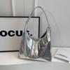 Bolso Casual de Gran Capacidad para Mujer 2026 Nuevo de Moda Elegante Versátil Bolso Cruzado con un Toque de Lujo en Plata Bolso de Hombro para Debajo del Brazo