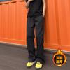 Pantalones Casuales de Corte Diagonal Estilo Americano para Hombres y Mujeres, Pantalones Impermeables de Otoño para Senderismo al Aire Libre, Pantalones de Trabajo Sueltos de Pierna Recta con Forro de Forro Polar