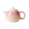 Tetera Graduada del Fabricante Tetera Individual Tetera de Alto Valor Rosa Pila Tallada Cortina de Cuentas Tetera Mandarina Cerámica China Kung Fu Juego de Té
