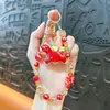 Bolsa de la Suerte de Brocado Estilo Chino Dinastía Song Calabaza Cadena de Teléfono con Cuentas de Cristal Llavero Colgante de Bolsa Exquisito Lindo Venta al por Mayor