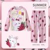 Pijamas de niño niños niñas ropa de casa de manga larga otoño bebé niñas traje casual de dibujos animados se puede usar afuera