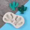 Molde para hornear decoración de pastel de azúcar diy una variedad de forma de cactus arcilla líquida yeso molde de silicona