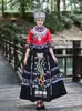 3 de Março Fantasia Étnica Feminina Fantasia para Performance de Dança de Minoria Étnica Fantasia Yi Zhuang Tujia Miao