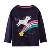 Estilo Europeu e Americano Roupas Novas para Meninas Atacado Camisetas Infantis de Manga Longa para Meninas Distribuição e Entrega Camisetas Infantis de Manga Longa