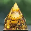Bola de Cristal Natural, Adorno de Pirámide de Amatista, Decoración de Grava de Obsidiana, Decoración de Escritorio para el Hogar