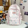 Mochila Estilo Harajuku Japonés para Estudiantes de Secundaria Femeninas, Mochila de Viaje de Gran Capacidad para Estudiantes Universitarias Femeninas, Mochila Sencilla de Moda para el Campus