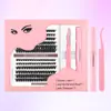 Fábrica de Pingdu Nuevas Pestañas Postizas Transfronterizas DIY Racimos Individuales Gruesas Esponjosas Rizadas Pestañas de Cabello Termofusibles Europeas y Americanas 60P