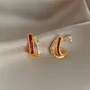 Pendientes de Zirconia con Goteo Rojo Aceite Ancora Inspirados en el Diseño, Únicos y Distintivos, Pendientes Versátiles Exquisitos y de Moda