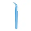 Pinzas para Pestañas Postizas sin Pegamento 123 mm Coloridas Pinzas para Joyería de Punta Redonda Herramientas Profesionales para Pestañas