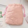 Bolsa de Câmera Simples Estilo Coreano, Estojo Fofo de Algodão Acolchoado para Câmera Instantânea, Bolsa Portátil com Cordão, Resistente a Arranhões para Uso Externo