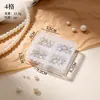 Caixa de armazenamento transparente de plástico com múltiplos compartimentos para nail art, joias e acessórios, porta-pílulas longo à prova de poeira e destacável, caixa à prova de poeira