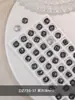 Accesorios Populares de Uñas con Diamantes Grandes Negros Transparentes de Base Puntiaguda, Corazones Oscuros Torcidos, Huevos de Paloma de Ángulo Recto, Decoraciones de Uñas de Diamante con Forma Especial